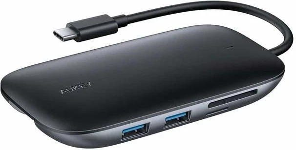 Vmesniški hub AUKEY CB-C71, 5000 Mb/s, črn