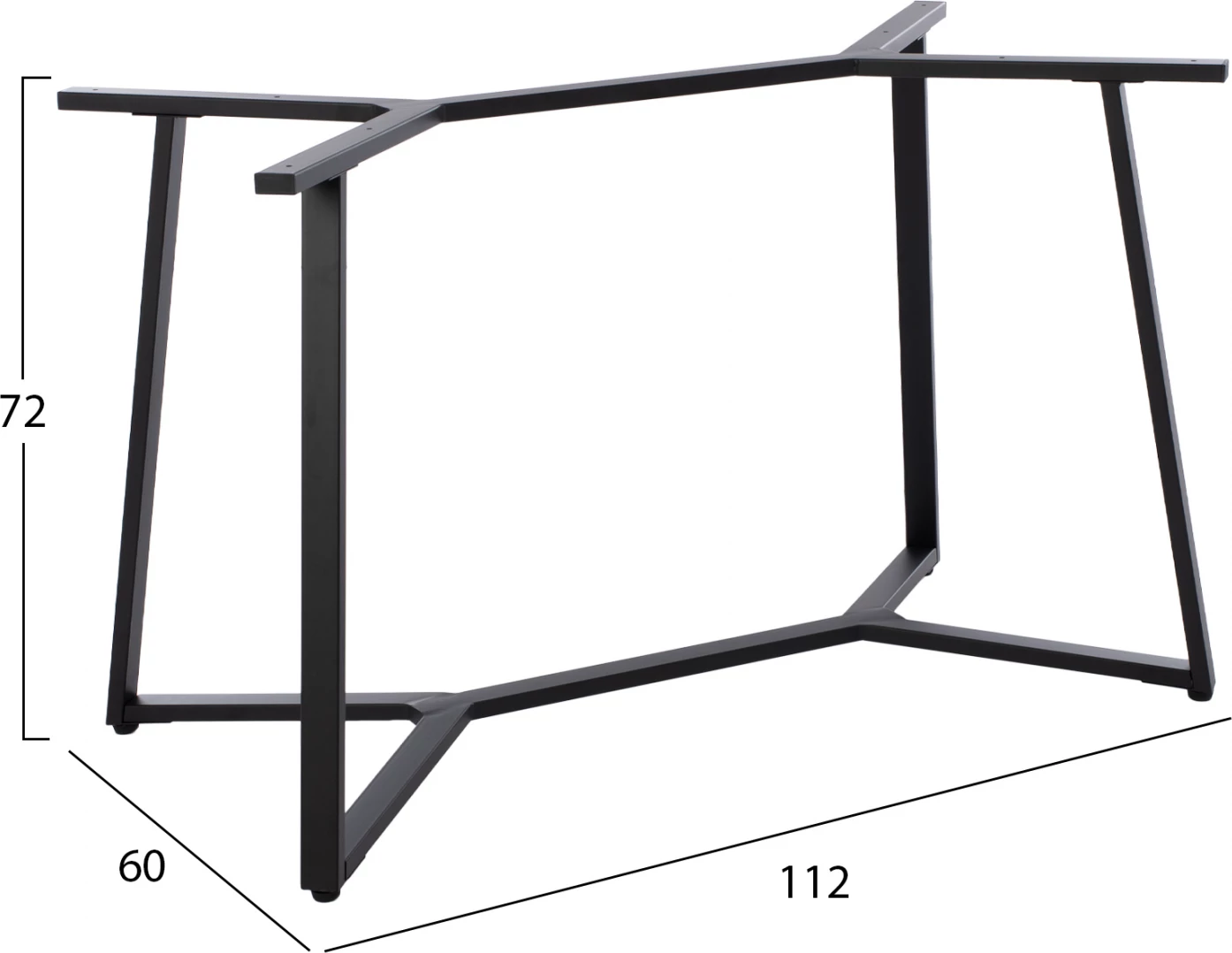 Črna kovinska osnova za mizo FH471.01 112x60x72 cm