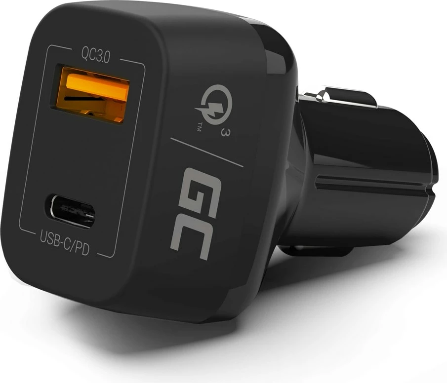 Avtomobilski polnilec Green Cell CAD33, črn