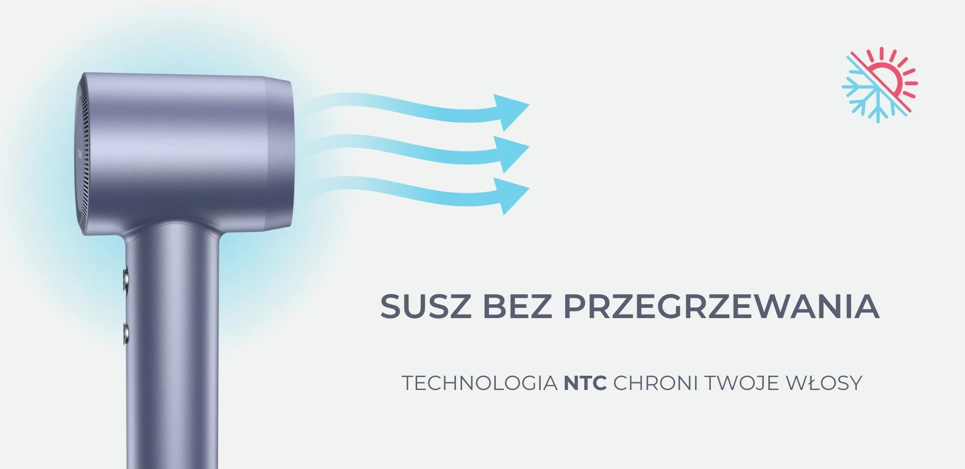 Sušilnik za lase Havit HD202-EU, moder