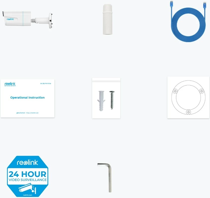 Zunanja kamera Reolink P430, 4K, PoE, 5x optični zoom, bela