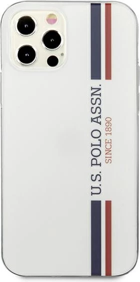 Zaščitni ovitek Tricolor U.S. Polo Assn. USHCP12MPCUSSWH za iPhone 12/12 Pro 6.1", bel
