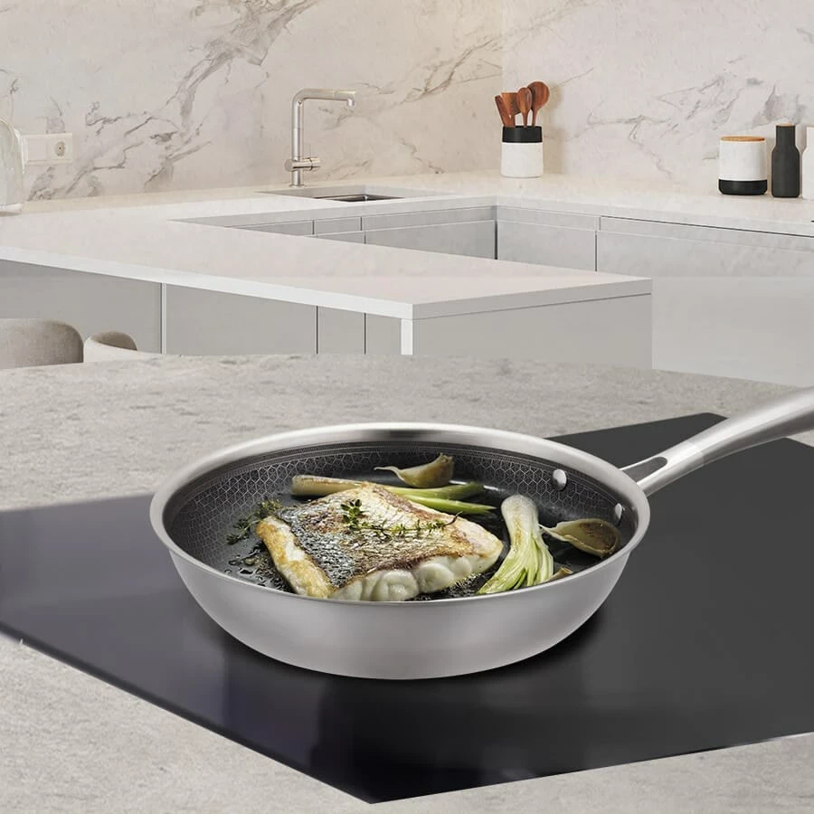 Profesionalna ponev Maestro MR-1224-28, 28 cm, srebrna