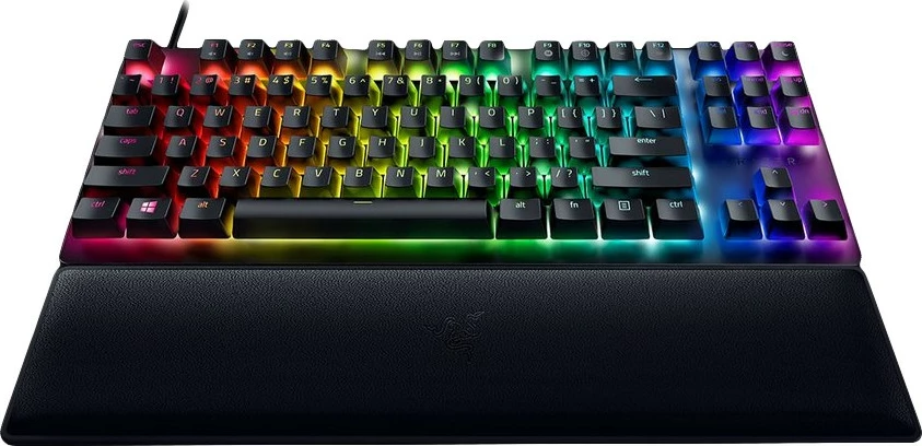 Mehanska tipkovnica Razer Huntsman V2 TKL, RGB, USB, QWERTZ, črna