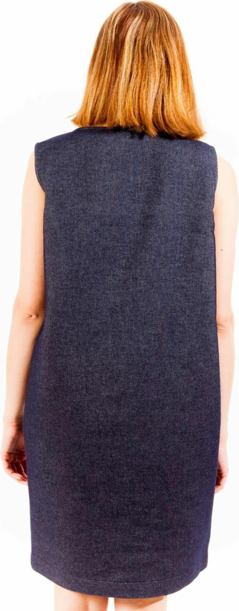 Kratek ženski fustan LOVE MOSCHINO, moder