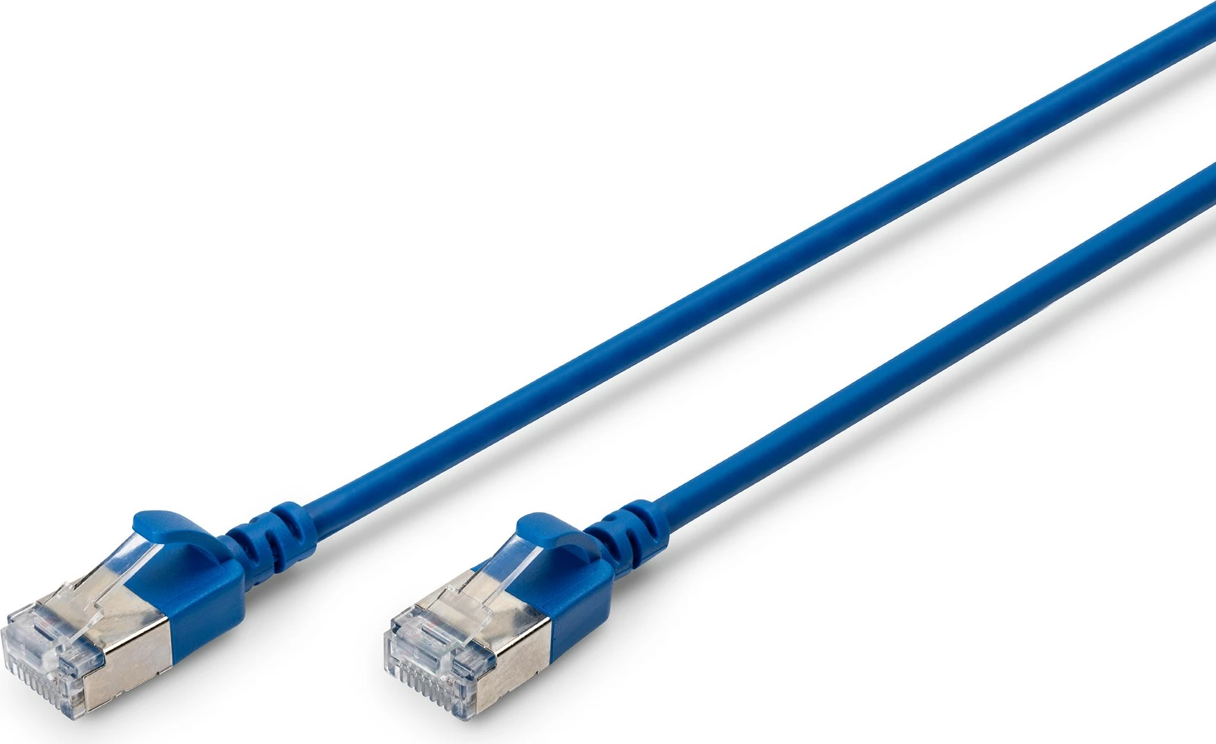 Slim omrežni kabel Cat6a Digitus 3 m, RJ-45, 10 Gbps, moder