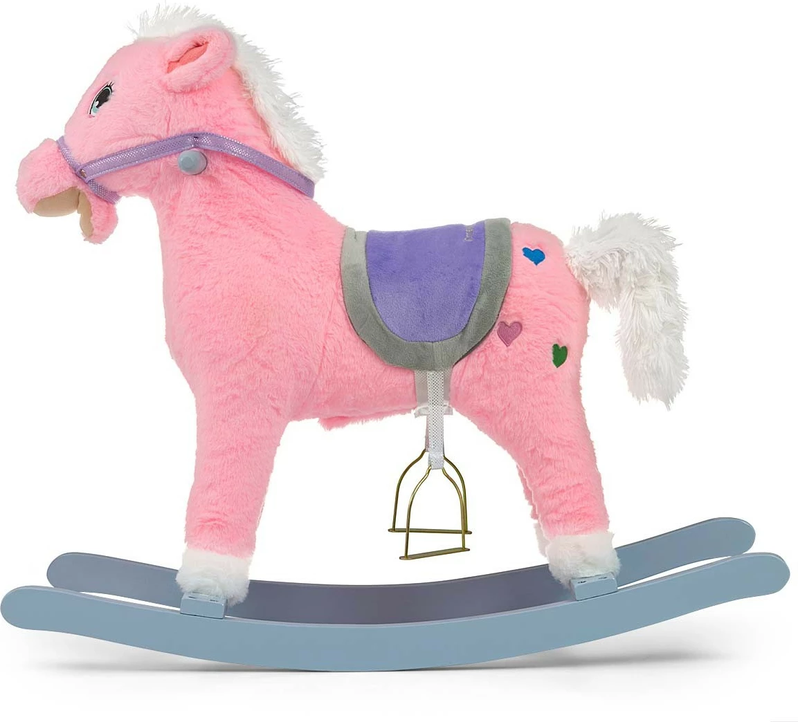 Gugalni konj Milly Mally Pink Spotted, 74x58x28 cm, rožnato/vijolično