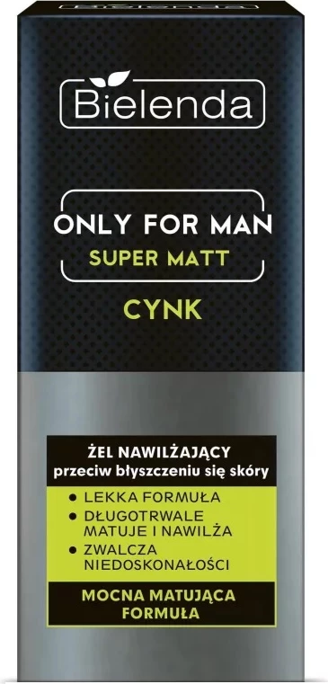 Matirajoči vlažilni gel za obraz Bielenda Only For Man Super Matt, za moške, 50 ml