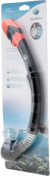 Snorkel za plavanje AquaWave, za moške in ženske, črn