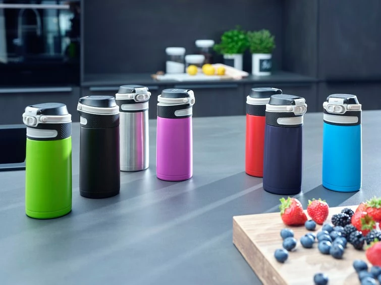 Termovka 350 ml, nerjaveče jeklo, črno/modra Leifheit 3247