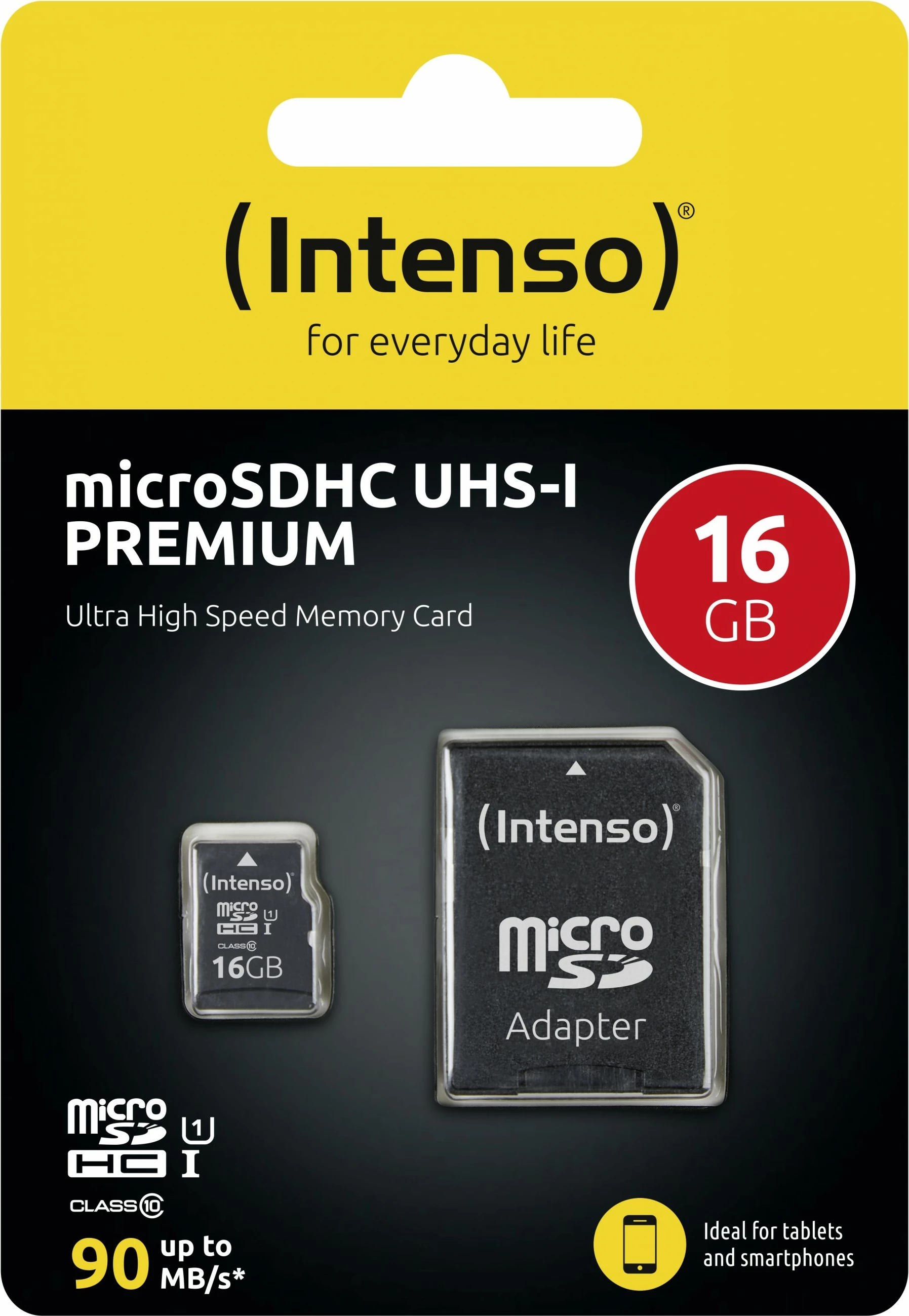 MicroSDHC kartica Intenso 16 GB, Class 10, UHS-I, 90 MB/s MicroSDHC kartica Intenso 16 GB, Class 10, UHS-I, 90 MB/s