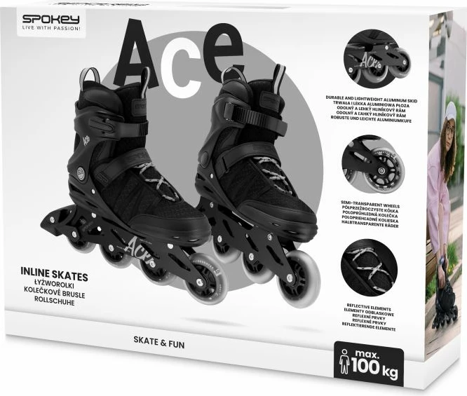 Rolke Spokey za moške/ženske, črne