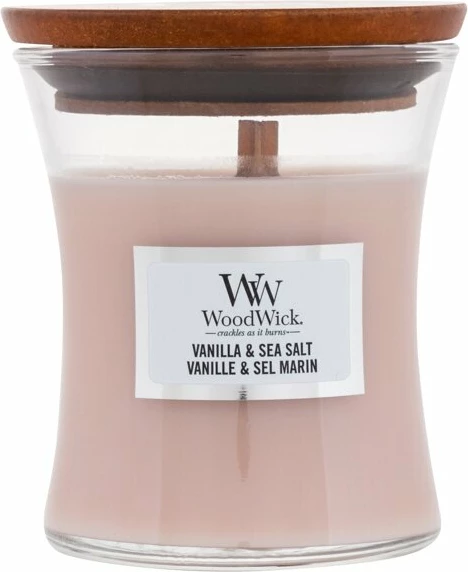 Scented Candle WoodWick Vanilla & Sea Salt, 85g