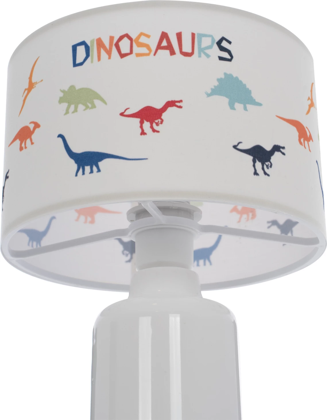 Otroška namizna svetilka iz blaga s figurami dinozavrov na pokrovu Φ24x32Hcm.FH7577.05