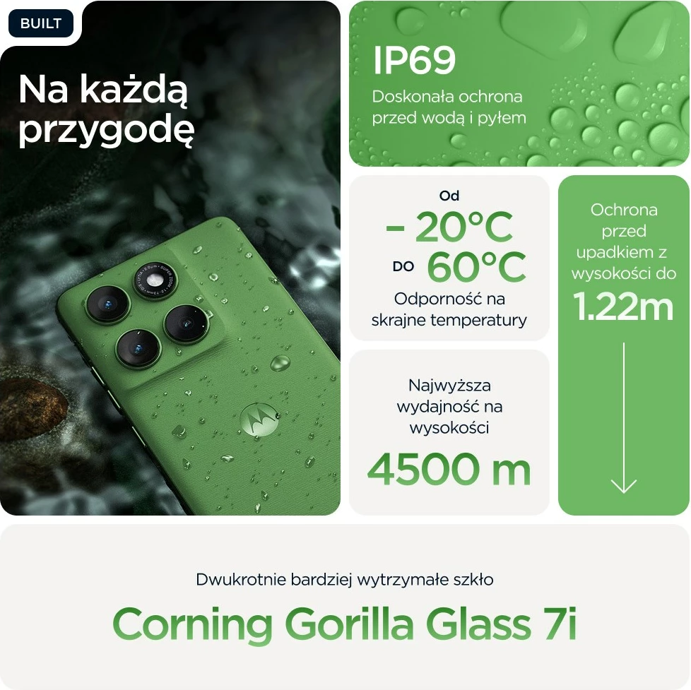 Pametni telefon Motorola edge 60, 6,67", 12 GB RAM, 256 GB, 5G, zelena