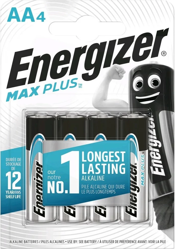 Alkalne baterije Energizer MAX PLUS LR6/AA, 4 kosi