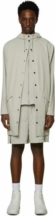 Daljša jakna Rains, model Long, unisex, zelena