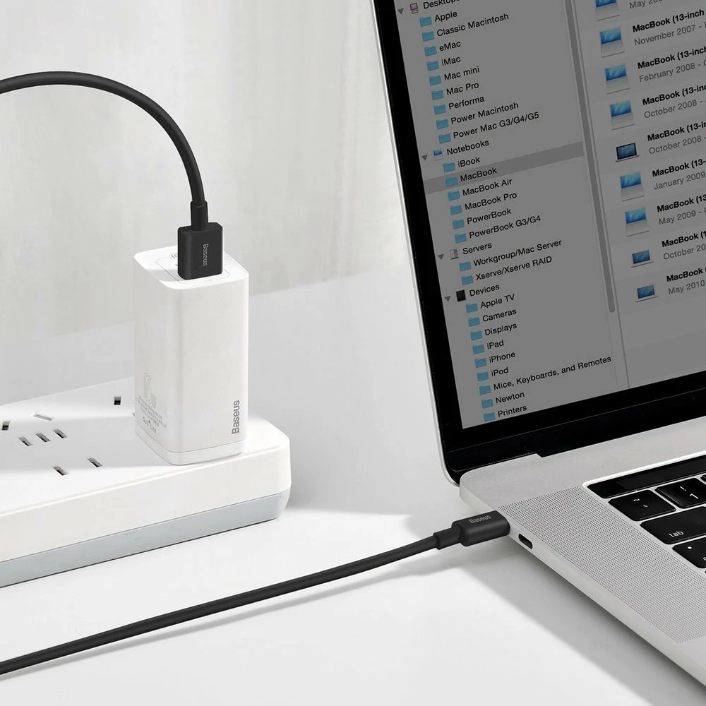 Polnilni in podatkovni kabel Baseus Superior CATYS-01, USB na USB-C, 1 m, 66 W, črn