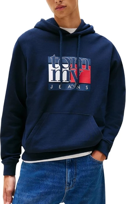 Pulover za moške Tommy Hilfiger Jeans, moder