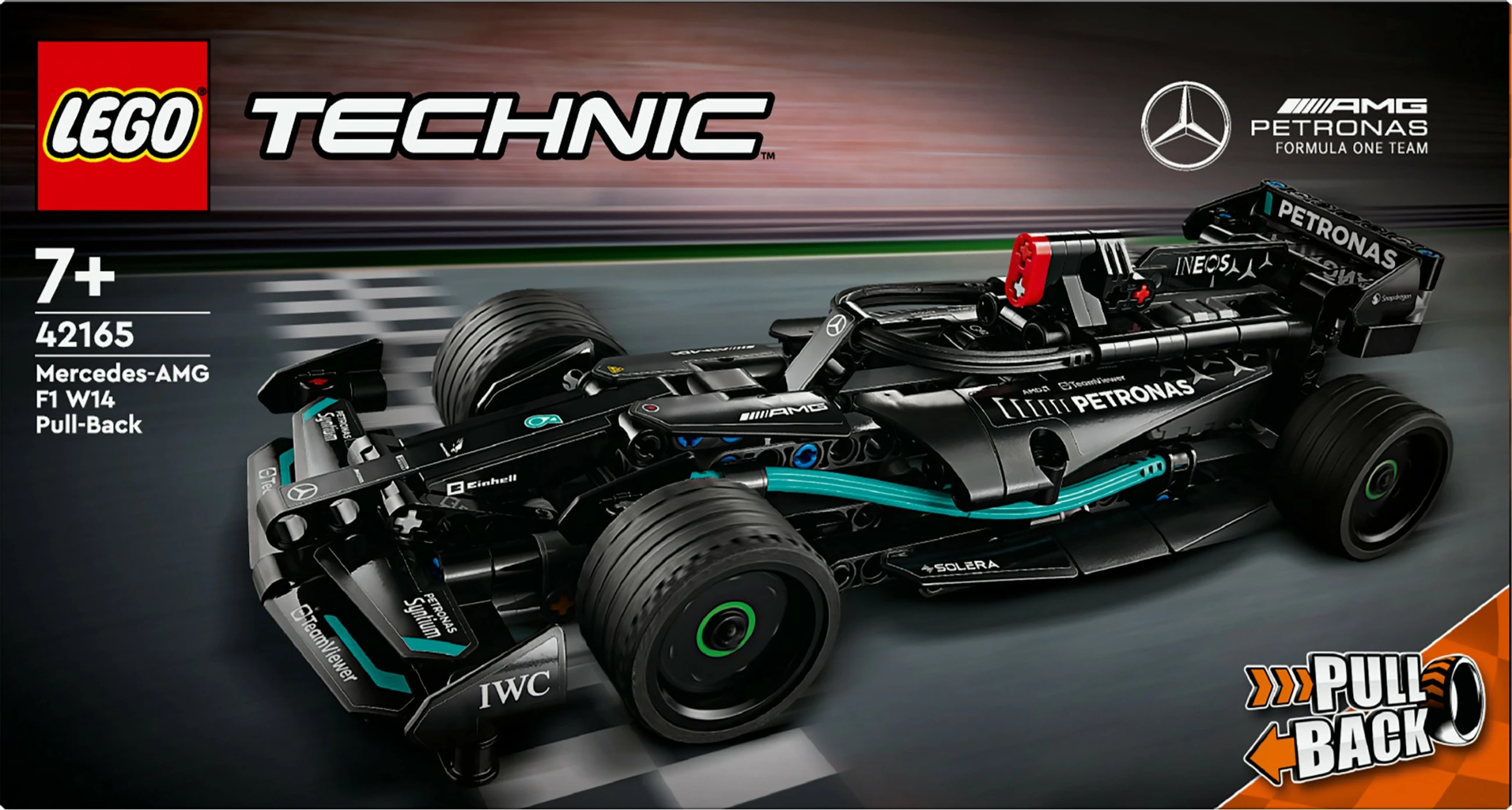 Model dirkalnika Mercedes-AMG F1 W14 E Performance, set LEGO Technic, 240 delov, večbarven