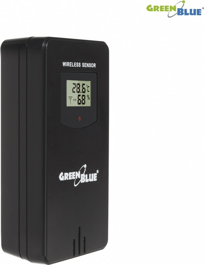 Brezžična vremenska postaja z barvnim zaslonom GreenBlue GB526, črna