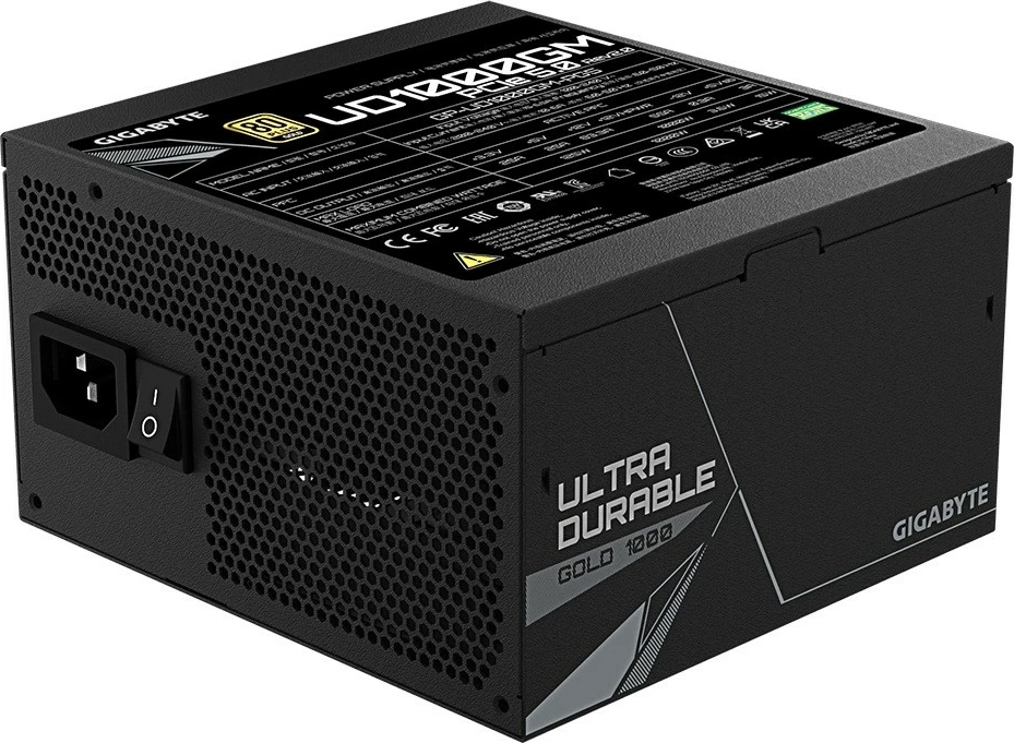Napajalnik Gigabyte UD1000GM PG5, 1000 W, 80 PLUS Gold, ATX, modularen, črn