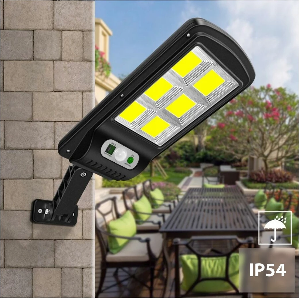 LED solarna ulična svetilka z gibljivostnim senzorjem in daljinskim upravljalnikom, Maclean MCE446, 400 lm, IP54, črna