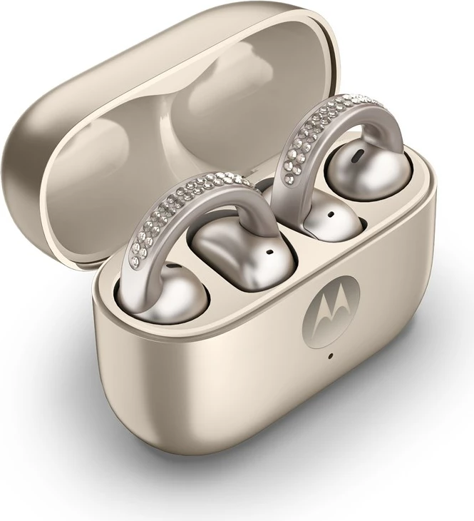Brezžične slušalke z zanko za uho Motorola moto buds loop, bež
