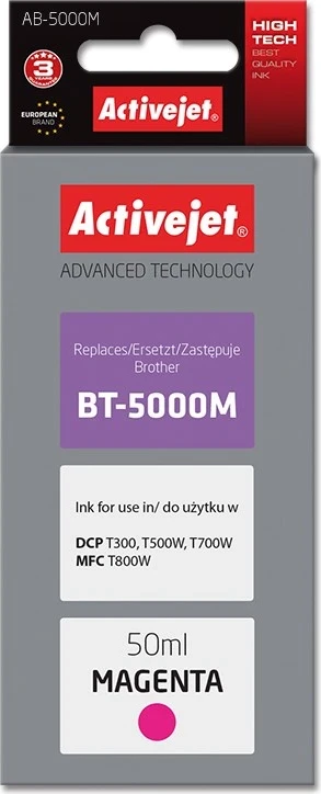 Zamenjalna barva Activejet AB-5000M za tiskalnike Brother, 50 ml, vijolična