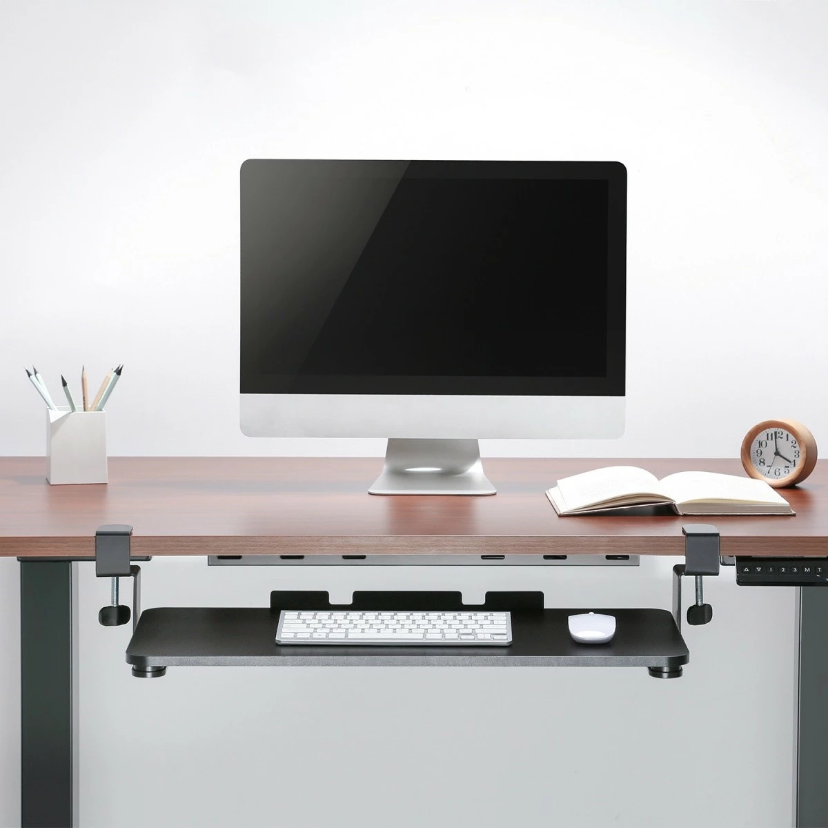 Nosilec za tipkovnico pod mizo, Maclean MC-839, črn