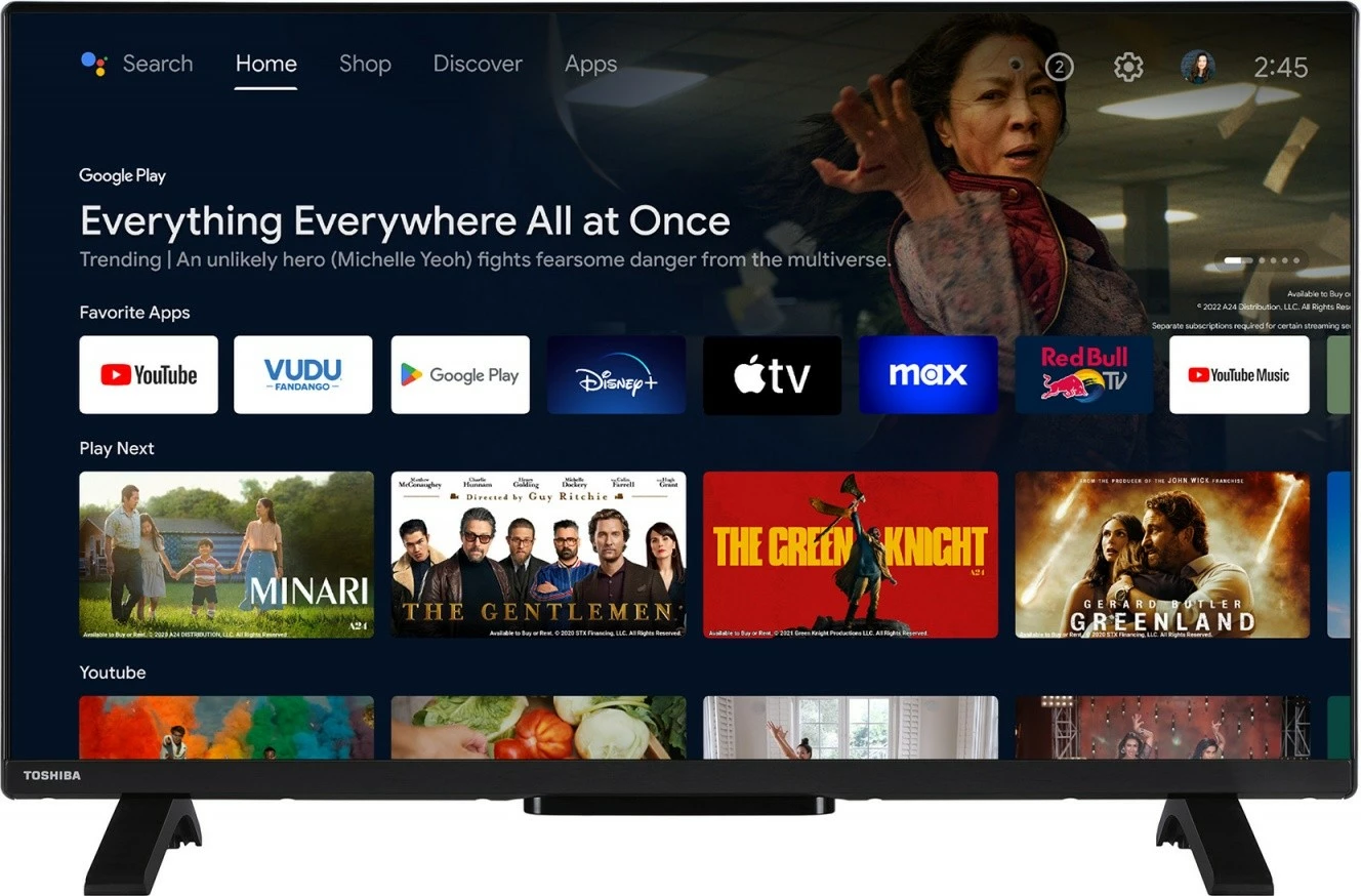 Televizor 32 inč, Android TV, HD Ready, Dolby Audio, črn Toshiba 32WA2363DG