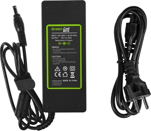 Polnilnik za prenosnik Green Cell AD26AP, 75 W, črn