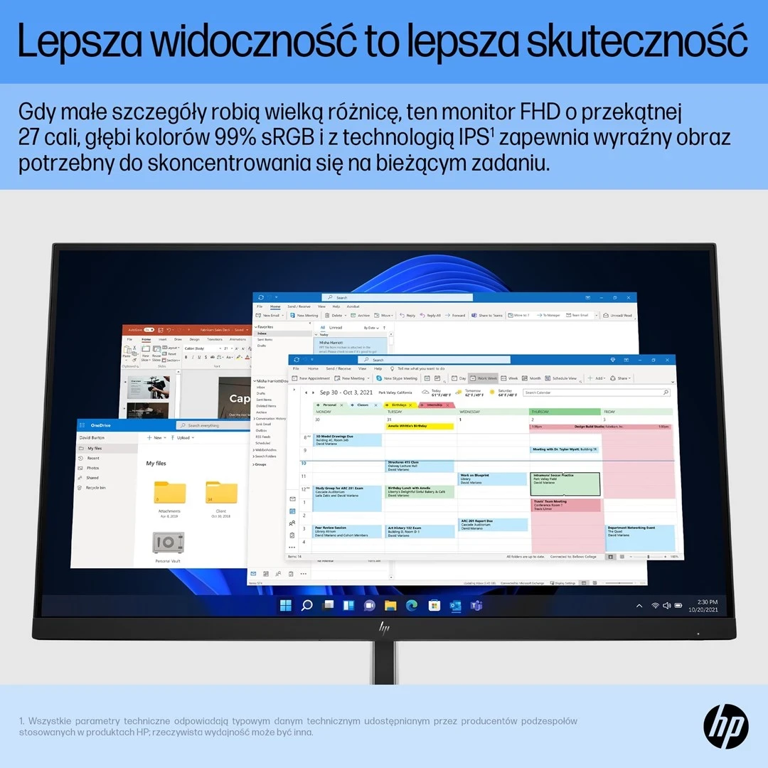 27" Full HD monitor, 75 Hz, črn/srebrn — HP E27 G5
