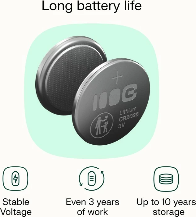 Gumbna baterija CR2025, 3V, 160 mAh, litij, set 5 kosov, Green Cell