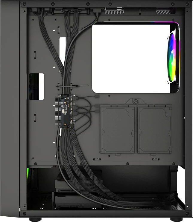 Računalniško ohišje Fornax 4300 Gembird CCC-FC-4300, ARGB, črno