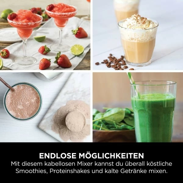 Prenosni mešalnik Blast, Ninja BC151EUBK, brezžični, črn