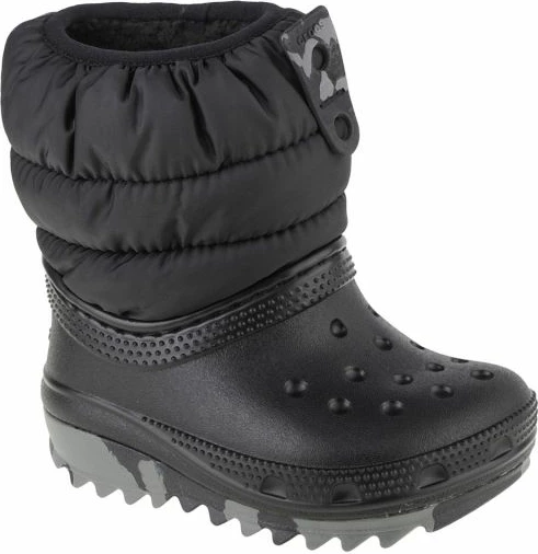 Visoke tople otroške škornje Crocs, črne
