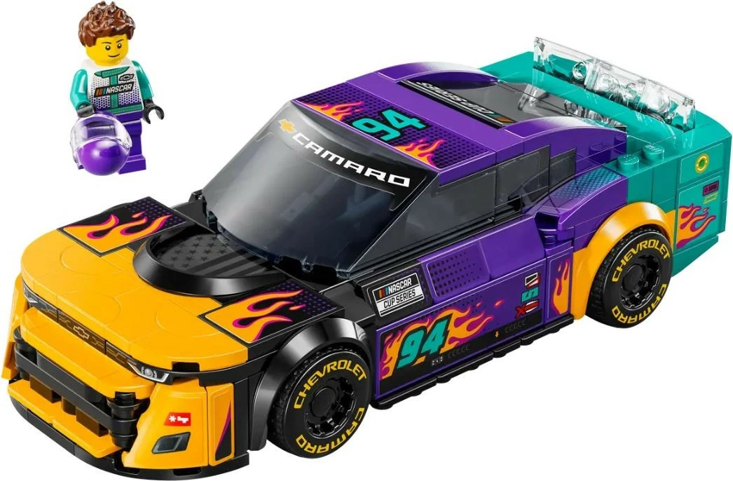 Dirkalni komplet LEGO Speed Champions NASCAR Next Gen Chevrolet Camaro ZL1, 328 kock, za otroke 9+ let, večbarven