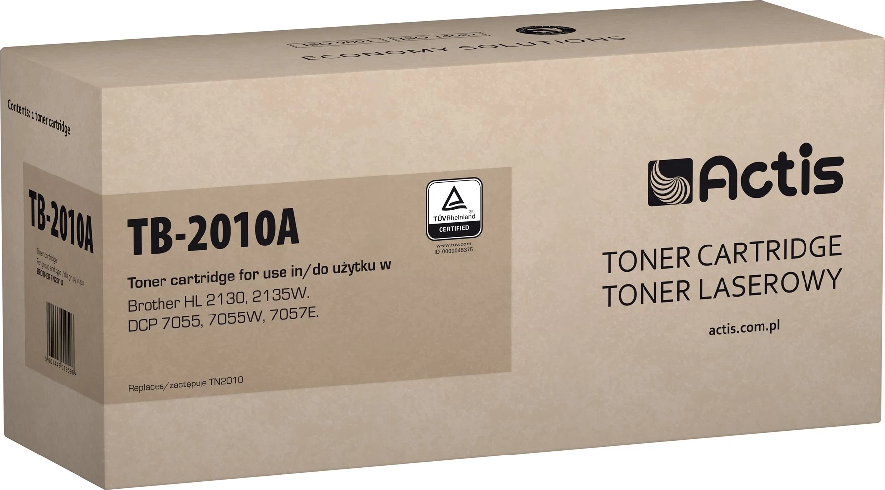 Zamenjalni toner Actis TB-2010A za tiskalnike Brother, črn