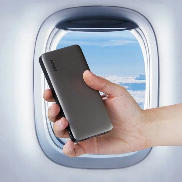 Power bank 10000mAh, 30 W, 2x USB, LED, siv AUKEY PB-Y41