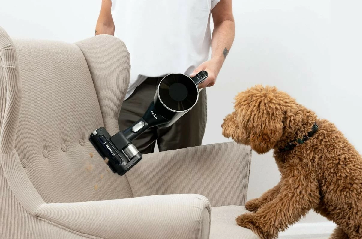 Vertikalni sesalnik brez vrečke Amica VM X Pro Dark, 0,7 L, črn