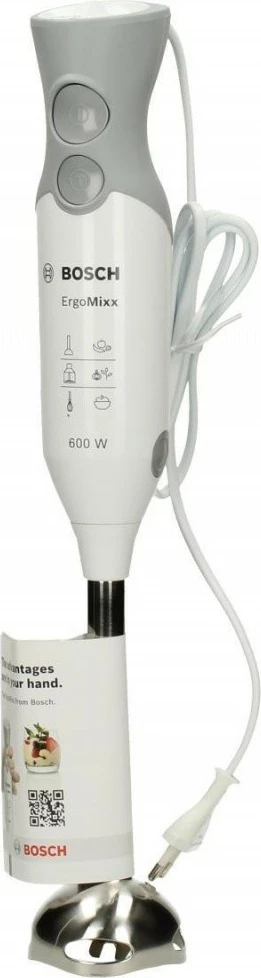 Rokni mešalnik, 600 W, siv/bel Bosch MSM 66110, s merilno posodo