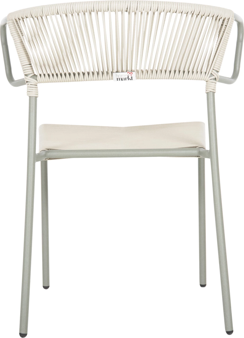 Stol SUKI FH6053.05 kovinski in sintetični ratan v svetlo zeleni barvi 54x62x80H cm