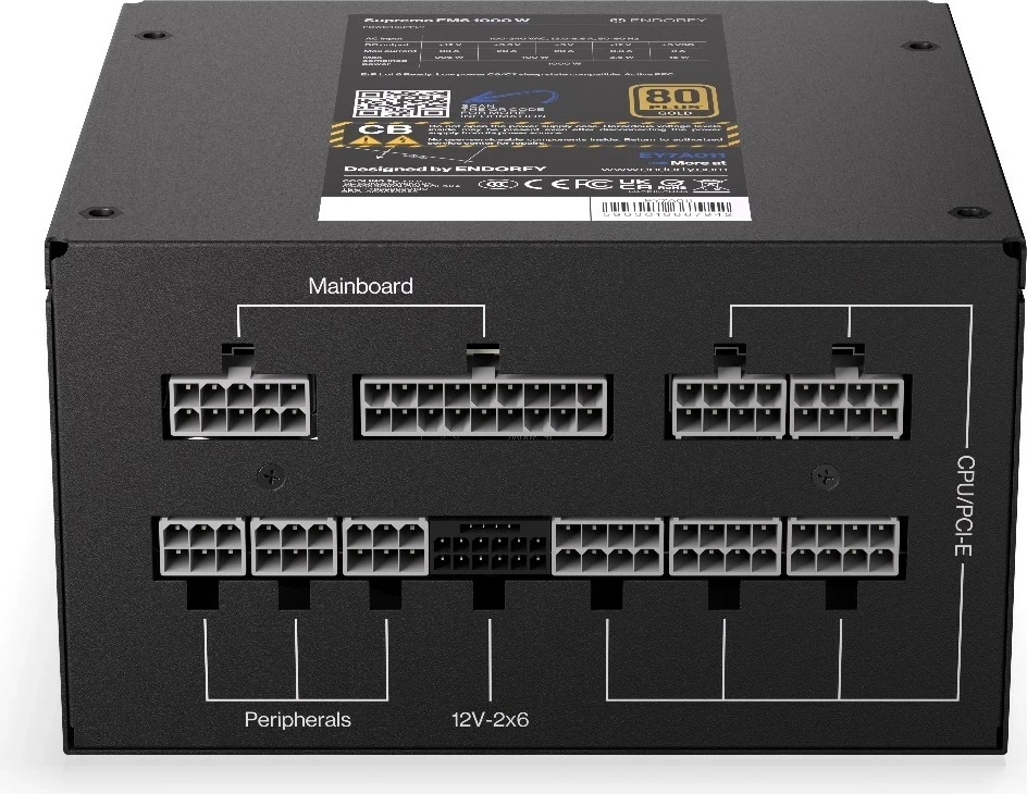 Napajalnik ENDORFY Supremo FM6 1000W, črn