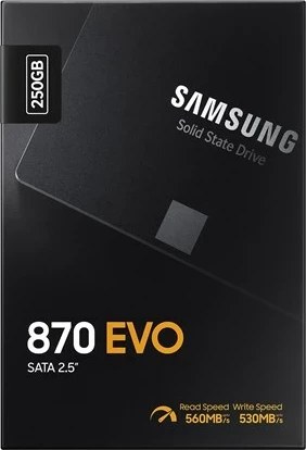 SSD, 250 GB, 2,5-palčni, SATA III, črn - Samsung 870 EVO SSD, 250 GB, 2,5-palčni, SATA III, črn - Samsung 870 EVO