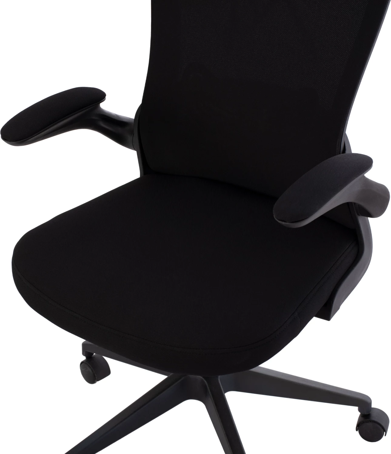 Pisarniški stol FH1178.01, črna mrežasta tkanina, črn okvir, 60x56x105