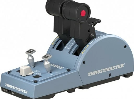 Letalski joystick z dušilnim panelom, Thrustmaster 2960842, USB s kablom, 17 gumbov, 8-smerni hat, za PC, modro/črn, komplet