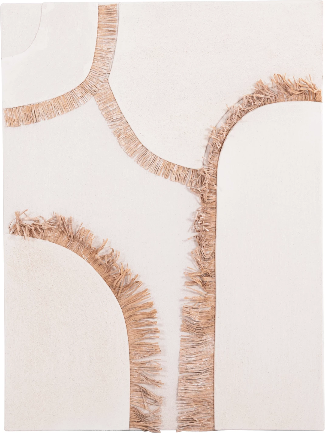 Pravokotni stenski dekorativni panel serije Santorini FH4532 MDF v umazano beli barvi - dekor v bež 60x4.5(debelina)x80Hcm