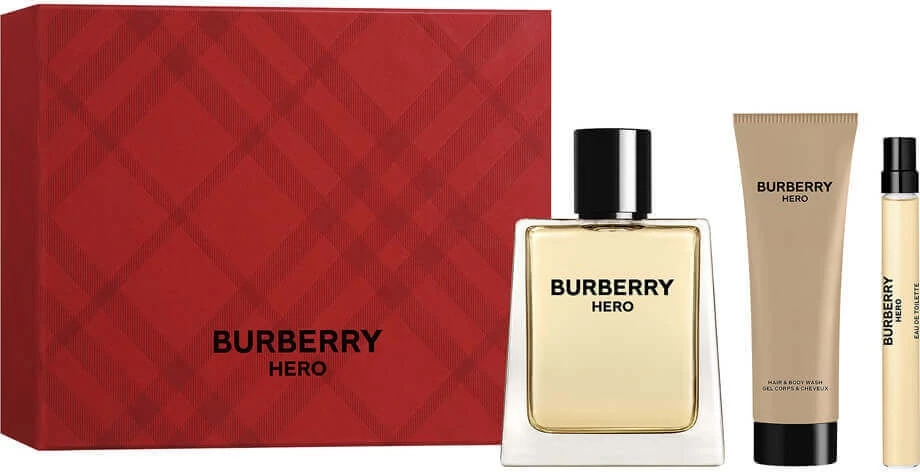 Komplet dišavna voda za moške Burberry Hero 100 ml + 10 ml + gel za prhanje 75 ml