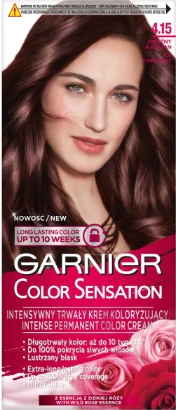 Barvilo za lase 4.15 Frosty Chestnut, Garnier Color Sensation, žensko, 1 kos
